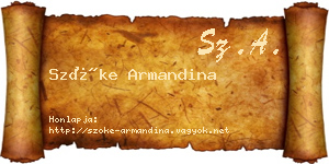 Szőke Armandina névjegykártya